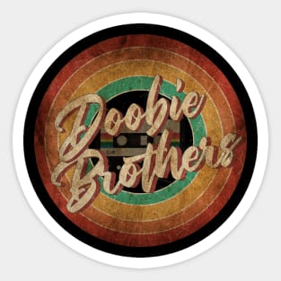 Doobie Brothers Vintage Circle Art Sticker